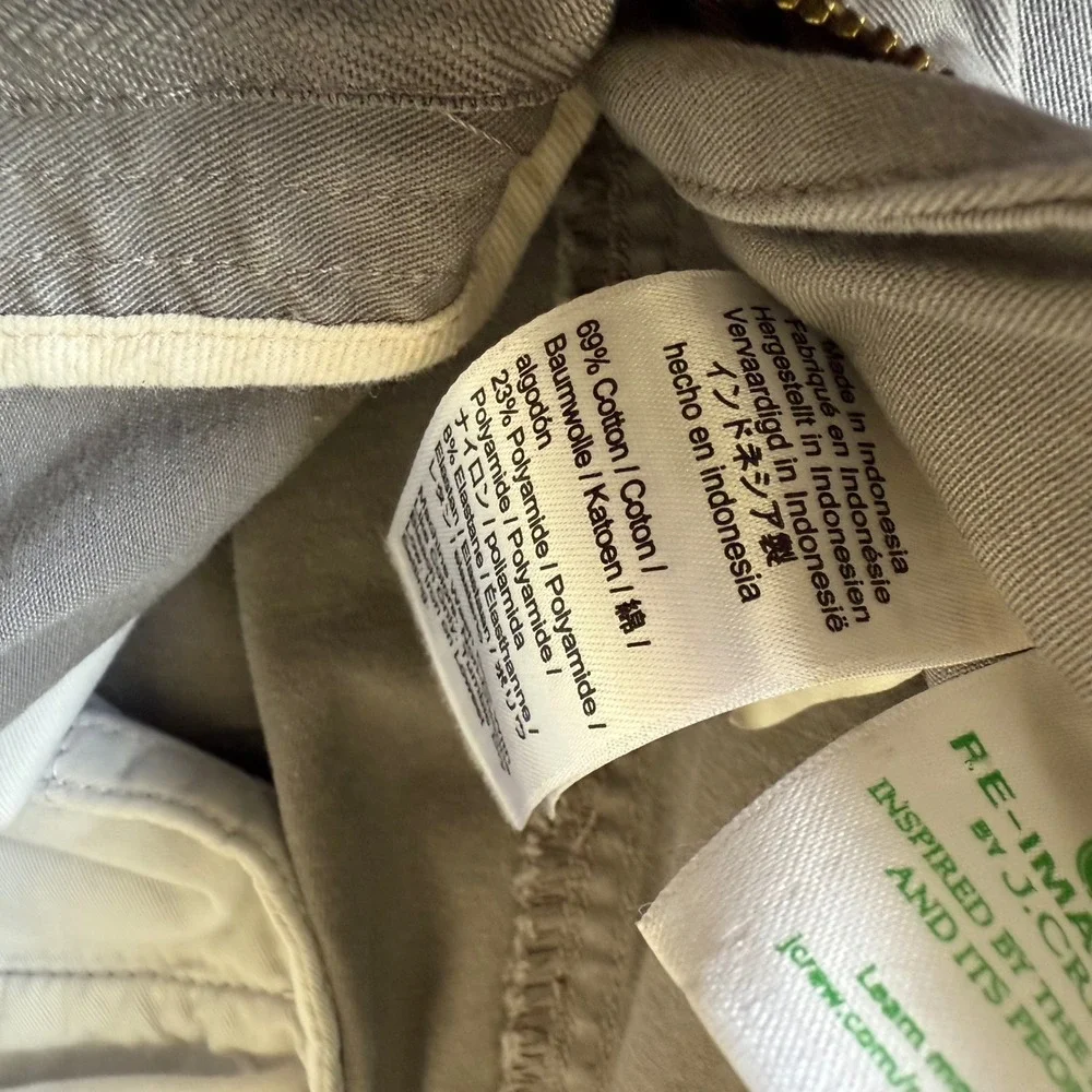 J‎ Crew Chino Pants Medium Drawstring Gray Relaxed Taper Sportsman's Outftter